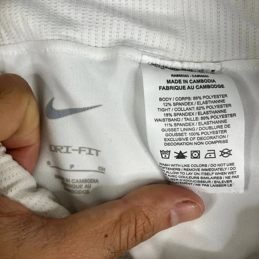Nike Running Shorts Womens Size S White Dri-Fit Lightweight Lined Breathable Gym